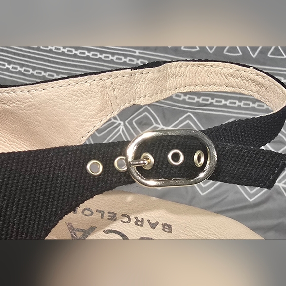 Viscata Gavina Canvas Espadrille Sandal Wedges Size EU38 (US 7.5) - Picture 6 of 6